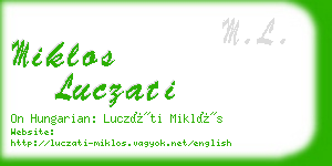 miklos luczati business card